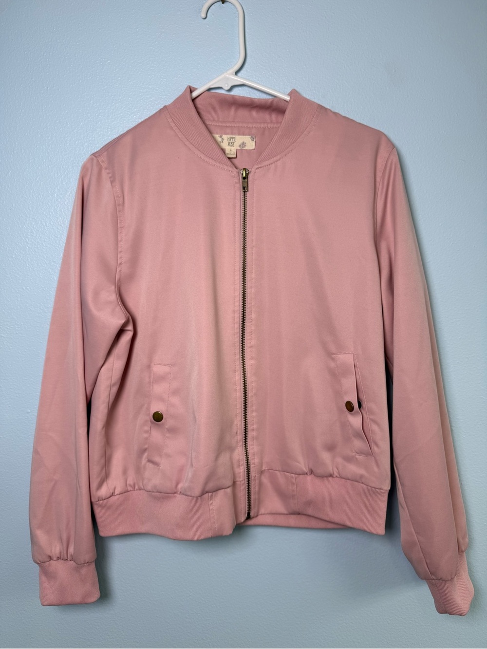 Hippie Rose Dusty Pink Bomber Jacket